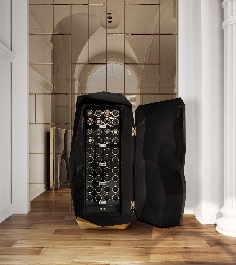 Diamond Black Watch Winder