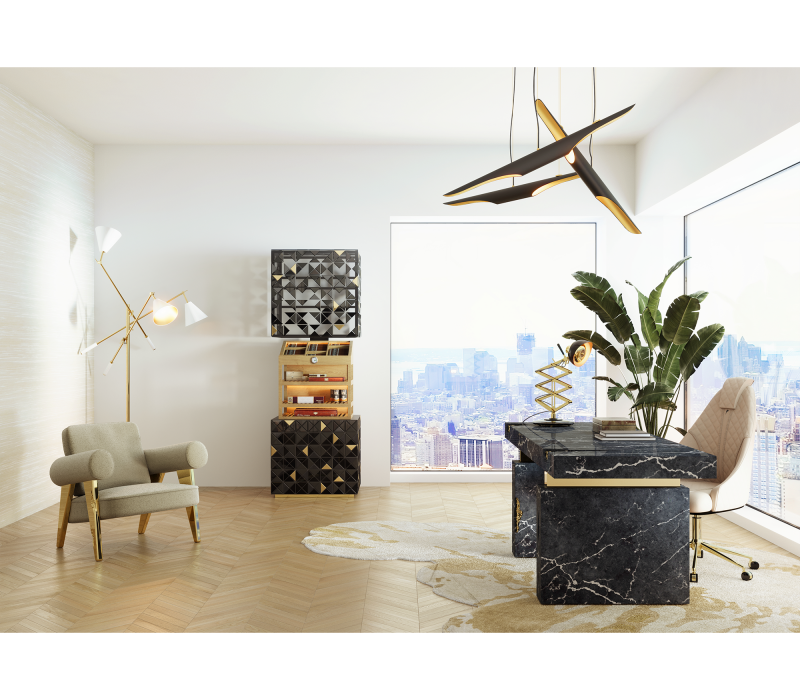 Habano Black Cigar Humidor Cabinet mobile image 7