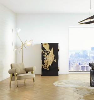 millionaire black gold luxury safe