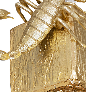 Cubic metamorphosis small gold wall lamp