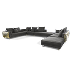 Imperfectio Black Modular Sofa