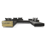 Imperfectio Black Modular Sofa