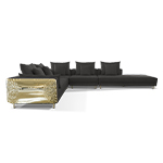 Imperfectio Black Modular Sofa