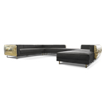 Imperfectio Black Modular Sofa