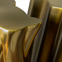 MONOCHROME gold SIDEBOARD