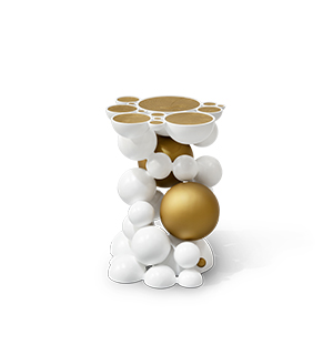 Newton white side table