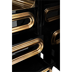 Oblong Gold Cabinet