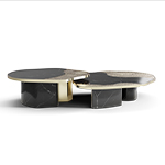 OPHELIA NERO MARQUINA MARBLE AND GOLD Center Table