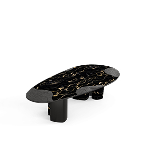 Ophelia portoro marble and black Dining Table