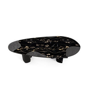 Ophelia portoro marble and black Dining Table
