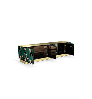 Pixel green Tv Cabinet