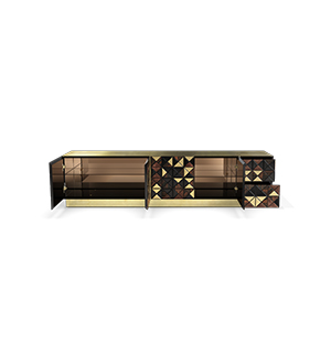 Pixel Walnut Tv Cabinet