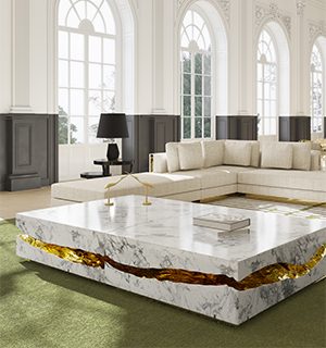 Quarry Carrara marble Center Table