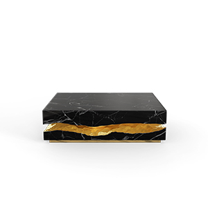 Quarry Nero Marquina marble Center Table