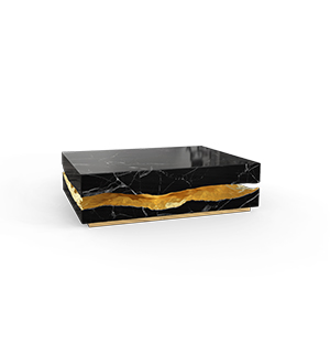 Quarry Nero Marquina marble Center Table