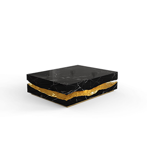 Quarry Nero Marquina marble Center Table