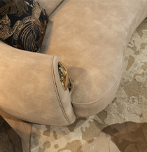 SOLEIL cream CURVED sofa